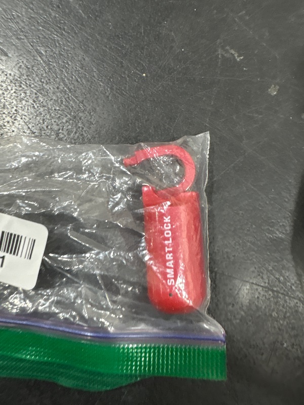 Photo 1 of Smart Fingerprint Padlock, Rechargeable Small Fingerprint Lock for School Gym Locker, Biometric Keyless Thumbprint Padlock, Electronic Fingerprint Touch Lock for Suitcase, Backpack, Luggage (Red)