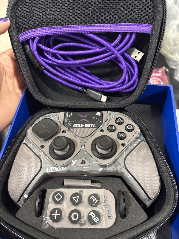 Photo 1 of PDP Victrix Pro BFG Wireless Gaming Controller for Playstation 5, PS5/PS4/PC, Modular Esports Gamepad, Remappable Buttons, Customizable Triggers, Paddles, D-Pad, Fightpad, COD Call of Duty: Field Op