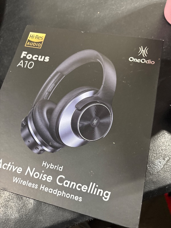 Photo 1 of OneOdio A10 Hybrid Active Noise Cancelling Headphones, Hi-Res Audio, 50H Playtime with Speed Charge, Travel Case, Wireless/Wired, Built-in Mic, Bluetooth Over Ear Headphones for Work Gym Workout