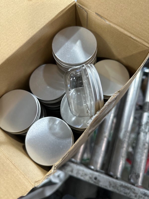 Photo 1 of Suclain 50 Pcs 3 oz Canning Jars Mini Mason Jars with Lids Clear Small Canning Containers for Wedding Favors DIY Crafts Shower Favors Herb Jelly,Jams,Spice,for Kitchen Storage(Silver)