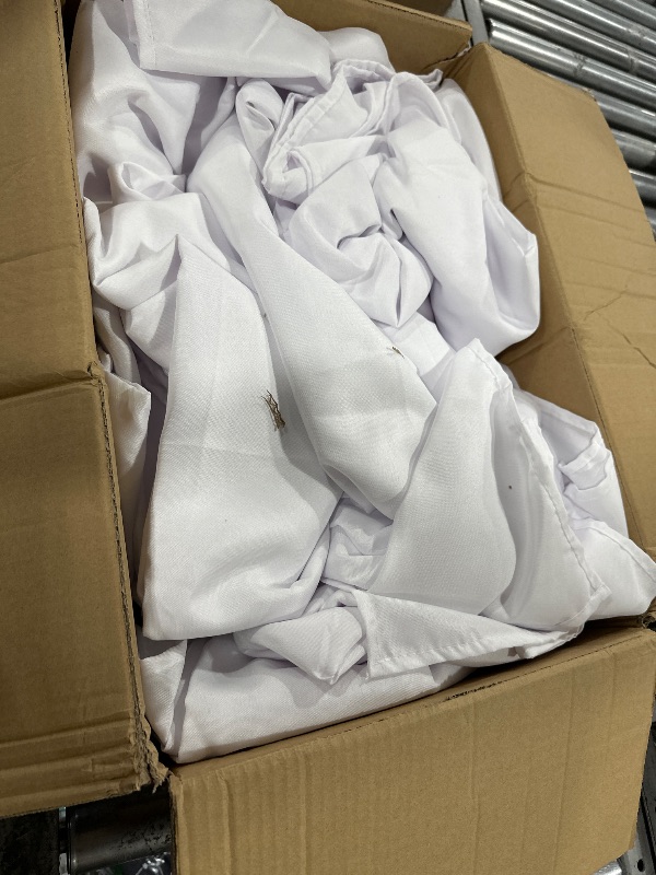 Photo 1 of sancua 6 Pack White Tablecloth 90 x 132 Inch - Rectangle Table Cloth for 6 Feet Table Stain and Wrinkle Resistant Washable Polyester Table Cover for Dining Wedding Banquet Party Buffet Restaurant