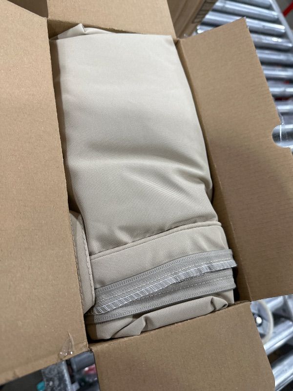 Photo 1 of Favoyard Patio Chair Cushions 20 x 20 x 3 Inch Waterproof Outdoor Seat Cushions for Patio Furniture 3-Year Color Fastness Garden Sofa Couch Chair Pads with Handle & Adjustable Straps Set of 2, Beige