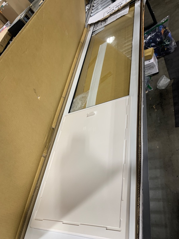 Photo 1 of Ideal Pet Products Aluminum Pet Patio Door, Adjustable Height 77-5/8" to 80-3/8", 15" x 20" Flap Size, White
