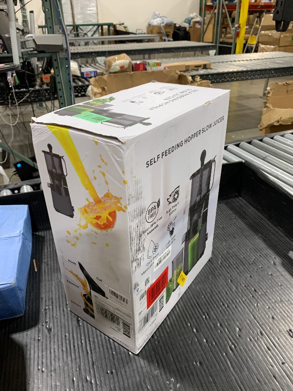 Photo 1 of Cold Press Juicer, 5.8" Extra Large Feed Chute Fit Whole Fruits & Vegetables, 350W Slow Masticating Juicer Machines, Easy to Clean,High Juice Yield?Grey?