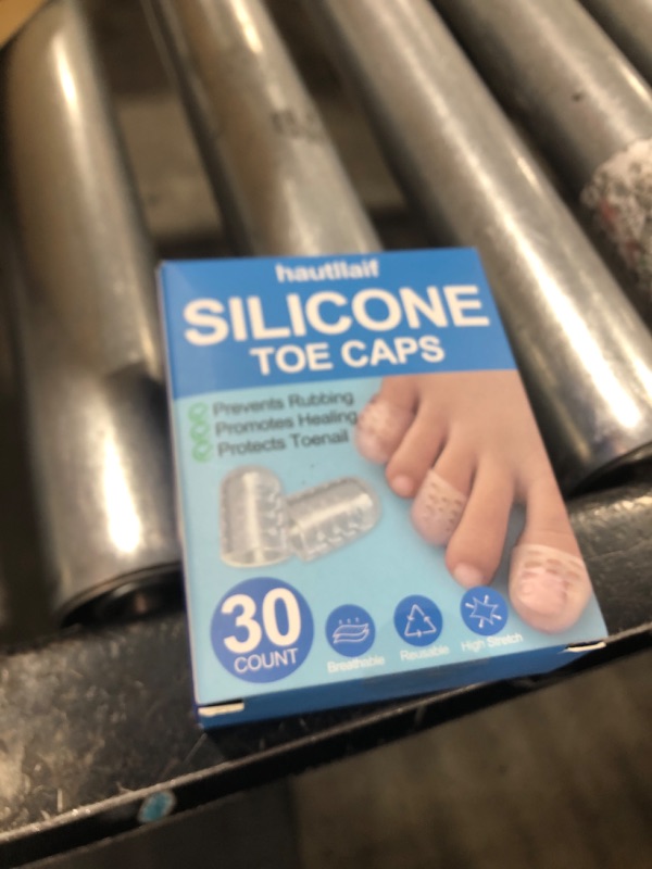 Photo 1 of Silicone Anti-Friction Toe Protector, 30 Pcs Gel Toe Protectors Breathable Toe Covers, Soft Clear Little Toe Protectors Caps Guards for Men Women, Toe Sleeves for Corns, Blisters and Pain Relief