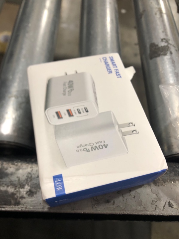 Photo 1 of USB C Wall Fast Charger Block, 40W 4-Port Type C Charger Fast Charging Blocks PD Power Charger Adapter+QC 3.0 USB Multiport Charger Brick for iPhone 16/15/14/13/12 Pro Max, iPad, Galaxy S24/23-2Pack