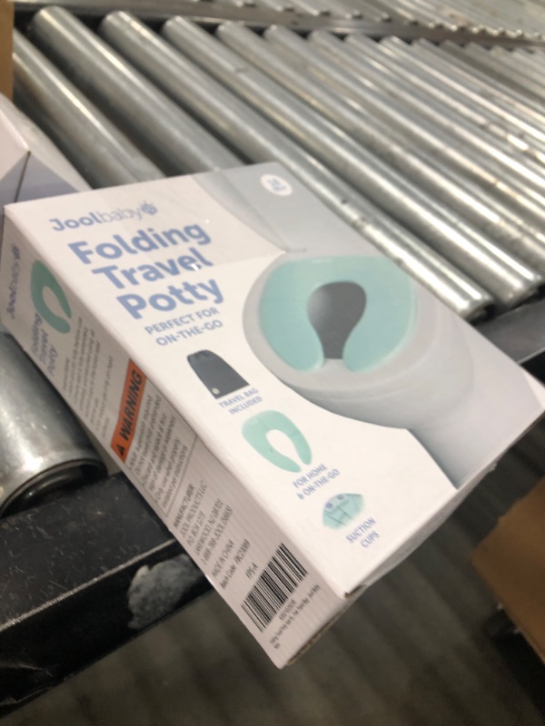 Photo 1 of Jool Baby Folding Travel Potty Training Seat for Toddlers, Fits Round & Oval Toilets, Non-Slip Suction Cups, Includes Free Travel Bag (Aqua)