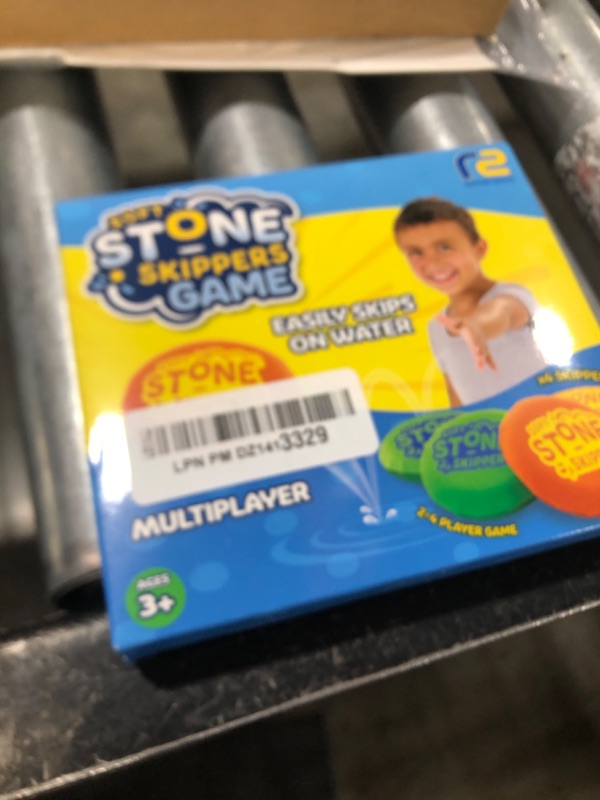 Photo 1 of Soft Stone Skippers Game – Fun Pool Toys for Kids All Ages - 4 Pack Water Skipping Discs Set – Best Beach Games Gifts for Boys & Girls Ages 5 6 7 8 9 10 11 Year Old & Up - Water Bouncing Skip Ball Toy