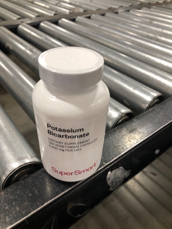 Photo 1 of SuperSmart Potassium Bicarbonate - Electrolyte Mineral - pH Acid-Base Balance - Potassium Supplement | Non-GMO & Gluten Free - 120 Vegetarian Capsules
