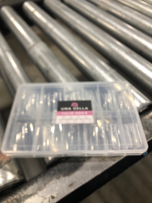 Photo 1 of UNA GELLA Full Cover Nail Tips Square Gel Nails 120 PCS No C Curve XXL Extra Long Straight Curved Fake Tapered For Acrylic Salon Home DIY with Box