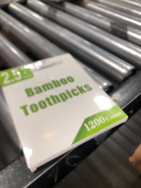 Photo 1 of 1200 Count Bamboo Toothpicks for Teeth Cleaning, Appetizer, Olive, Barbecue, Fruit, Double-Points Wooden Toothpick.