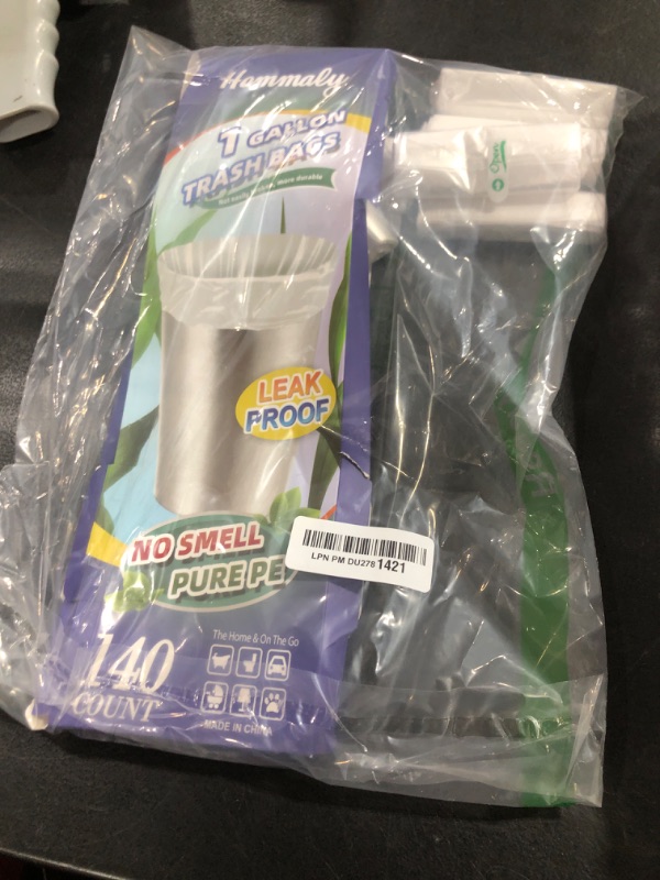 Photo 1 of 1 Gallon 140 pcs (0.8-1 Gal) Small Clear Trash Bags, Strong 0.8 Gallon 1 Gallon 1.2 Gallon Garbage Bags, Bathroom Trash Can Bin Liners,Mini Bags Waste Basket Liner,Fit 3,4.5 Liter, 0.8-1.2 Gal?1C140)