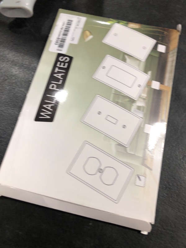 Photo 1 of 8 Pack Mid-Size Duplex Outlet Covers Wall Plate, Midway Size 2-Gang 4.92" X 3.15", Dual Light Switch Cover, UL Listed, Unbreakable and High Temperature Resistant Switch Plate Covers, White