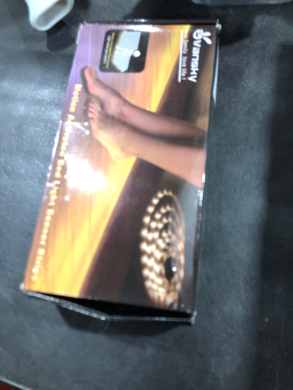 Photo 1 of Vansky Motion Activated Bed Light, Flexible LED Strip Motion Sensor Night Light Bedside Lamp Illumination with Automatic Shut Off Timer (Warm Soft Glow)-Dual Light Strips Kit