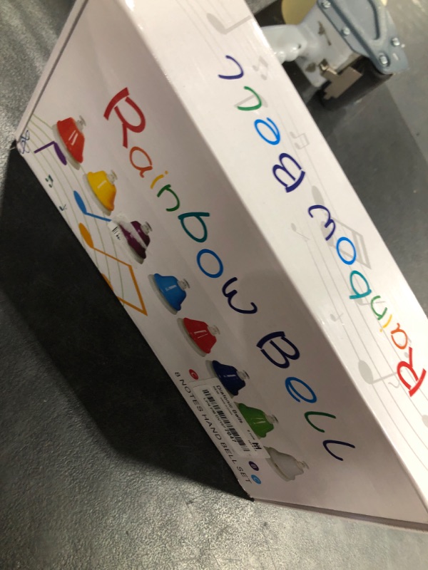 Photo 1 of HILAZA Desk Bells for Kids, 8 Note Diatonic Hand Bells, Rainbow Music Handbells Table Bell Musical Percussion Instrument
