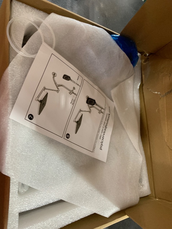 Photo 1 of Jcrob 12 Inch Shower Head With Handheld Spray Combo, High-Pressure Rain/Rainfall Shower Heads With 3+1 Settings, Including 3-Way Diverter, Extension Arm - Height/Angle Adjustable(Brushed Nickel)