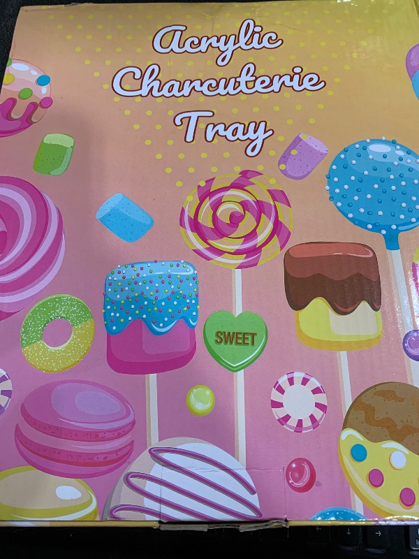 Photo 1 of 11" Acrylic Number Charcuterie Tray, Fillable Number Charcuterie Box for Food, Reusable Serving Cake Candy Dish Display Tray for Birthday Anniversary Party Decoration (Number 2)