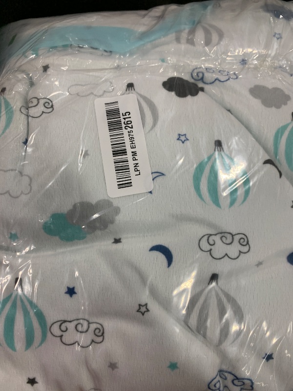 Photo 1 of Hudson Baby Unisex Baby Plush Mink and Sherpa Blanket, Hot Air Baloon, One Size