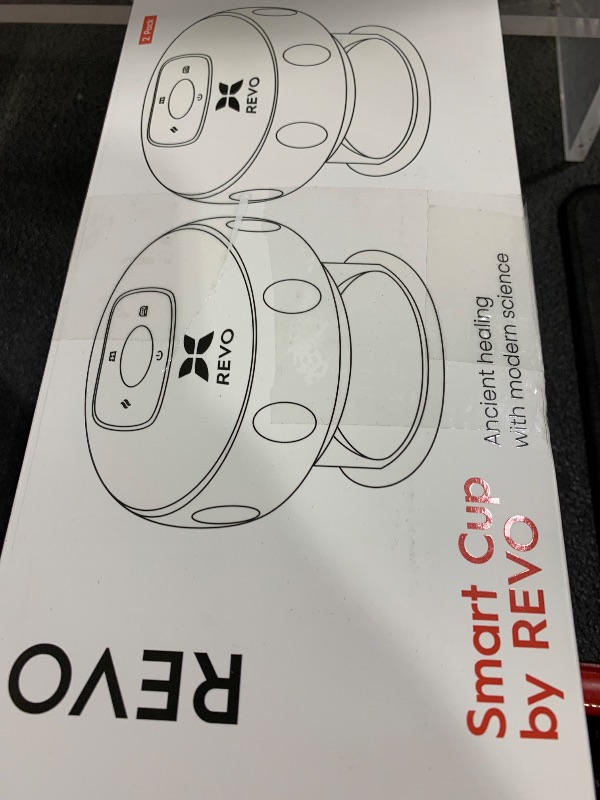 Photo 1 of REVO The Original 4-in-1 Smart Cupping Therapy Massager, Red Light Therapy for Targeted Pain Relief, Knots, Aches, Muscle Soreness, Circulation & Tighter Skin, Portable Electric Massager- 2 Pack