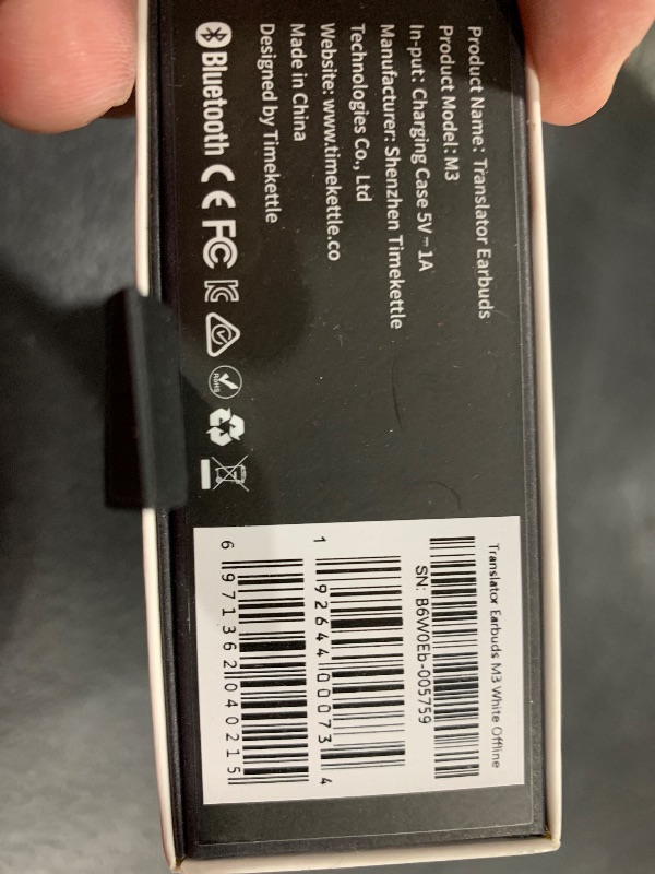 Photo 1 of Timekettle M3 Language Translator Earbuds, Two-Way Translator Device with APP for 40 Languages and 13 Offline Translation Packs, Fast Reaction with Revolutionary Al Semantic Tech (Offline Version)