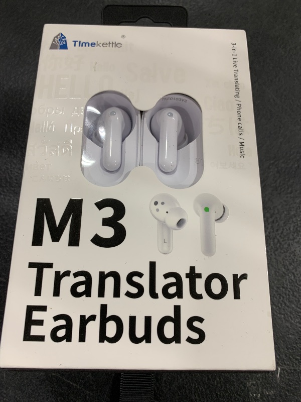 Photo 1 of Timekettle M3 Language Translator Earbuds, Two-Way Translator Device with APP for 40 Languages and 13 Offline Translation Packs, Fast Reaction with Revolutionary Al Semantic Tech (Offline Version)