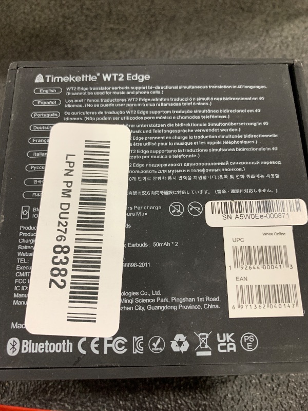 Photo 1 of Timekettle WT2 Edge W3 Translator Device,Bidirection Simultaneous Translation, Translator Earbuds with 40 Languages, Real time Translator,Fast Reaction with Revolutionary Al Tech, Online Version