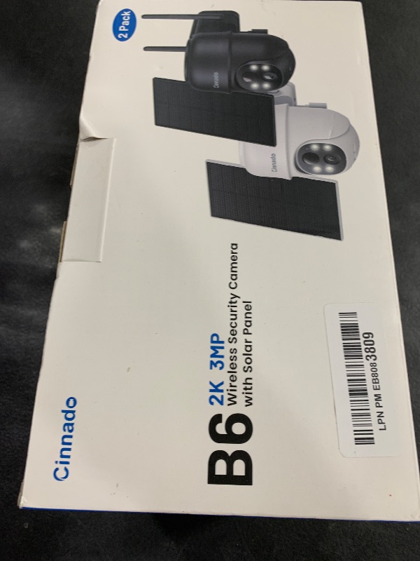 Photo 1 of 2K Cameras for Home Security-2.4G WiFi Outdoor Camera Wireless Solar/Battery Powered with solar panel, 360° Viewing, AI Human Detection, Color Night Vision, with SD Storage, Works with Alexa(2 Pack)