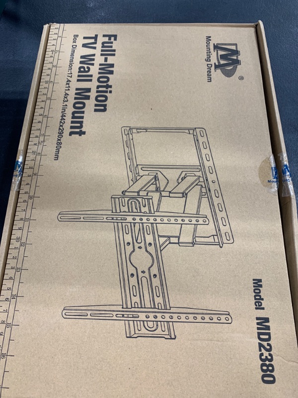 Photo 1 of Mounting Dream TV Wall Mount for 32-65 Inch Television,Mount with Swivel and Tilt, Full Motion Bracket with Articulating Dual Arms, Fits 16inch Studs, Max VESA 400X400 mm, 99lbs, MD2380