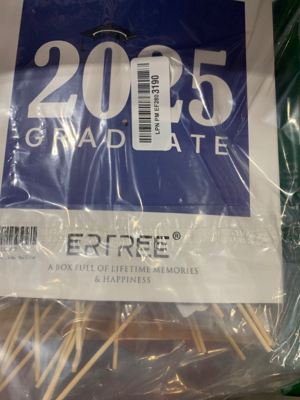 Photo 1 of Graduation Photo Booth Props 2025 Graduation Decorations Class of 2025 Grad Party Supplies for College High School - Real Glitter