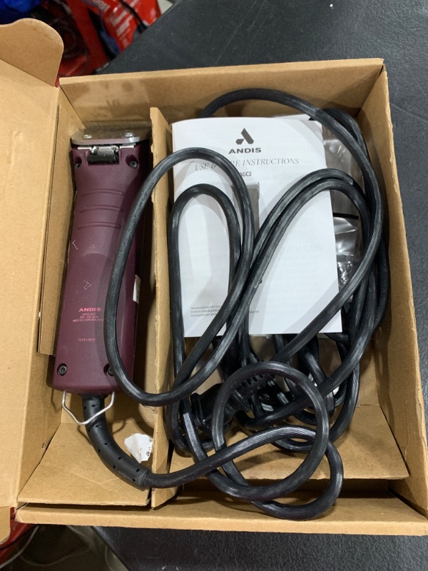 Photo 1 of Andis Professional UltraEdge Super 2-Speed Detachable Blade Dog/Pet Clipper, Rotary Motor with Shatter-Proof Housing, Runs Calm & Silent, 14-Inch Cord, for All Dog Coats & Breeds, 120 Volts, Burgundy