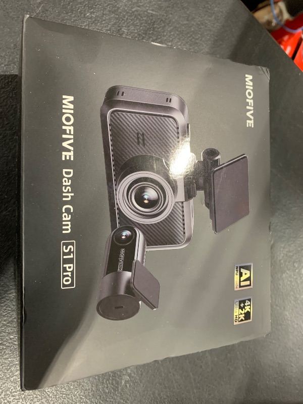 Photo 1 of Miofive Dash Cam Front and Rear, 4K+2K Dual Dash Camera for Cars, Includes a 32GB Card, Built-in Wi-Fi, Bluetooth, GPS, Night Vision, HDR, 24-Hour Parking Mode, app Control, and Supports up to 512GB