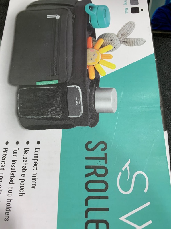 Photo 1 of Swanoo Stroller Caddy Stroller Organizer With Cup Holder, Non Slip Straps Stroller Bag for Phone, Pet Stroller Accessories, Universal Fits Uppababby Vista v2 Wonderfold Wagon, Doona and More