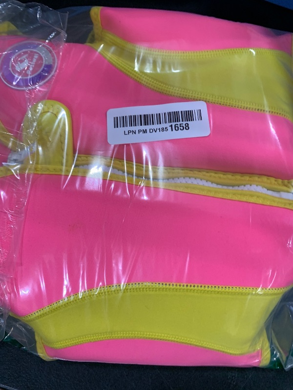 Photo 1 of Pottwal Swim Vest for Kids - Swim Jacket for 1-2 Years (24-33LBS) - Buoyancy Aid Made of Neoprene & EPE - with Adjustable Crotch Strap - Red Yellow
