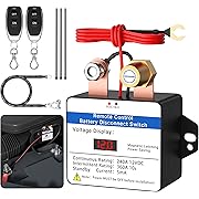 Photo 1 of Joinfworld Kill Switch for Car 12V 360A Remote Battery Disconnect Switch with Led Voltmeter Smart Anti-Theft Remote Control Switch with Wireless Remote Control Relay Fobs for Auto Truck Boat
