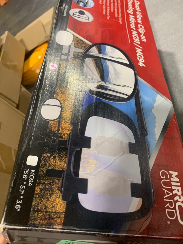 Photo 1 of MirroGuard Extended Towing Mirrors, Universal Clip-On Side Mirror Extensions for Pickups, RVs, and Trailers, Tow Mirrors with Extenders (Model MG91)
