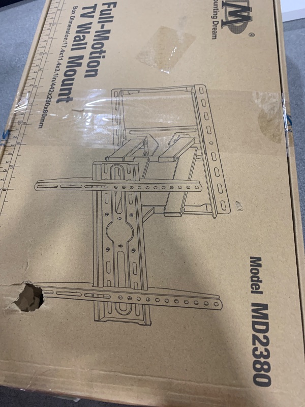 Photo 1 of Mounting Dream TV Wall Mount for 32-65 Inch Television,Mount with Swivel and Tilt, Full Motion Bracket with Articulating Dual Arms, Fits 16inch Studs, Max VESA 400X400 mm, 99lbs, MD2380