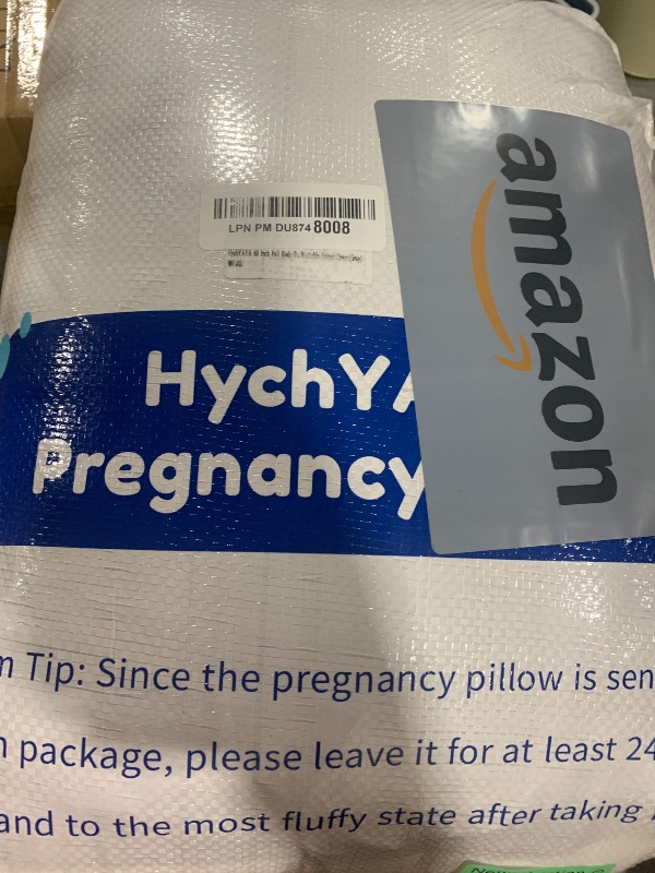 Photo 1 of HychYAYA 60 Inch Full Body Pregnancy Pillows for Sleeping Cooling Pregnancy Pillow,U Shaped Pregnancy Body Pillow,Maternity Pillows for Pregnant Women with Removable Washable Velvet Cover.(Grey)