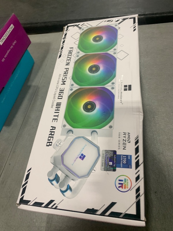 Photo 1 of Thermalright Frozen Prism 360 White ARGB CPU Liquid Cooler,Efficient PWM Controlled Pump 3300RPM,3×TL-E12 Series PWM Fan,Water Cooling Computer Parts,for AMD AM4/AM5,Intel 1150/1156/1200/1700/2011