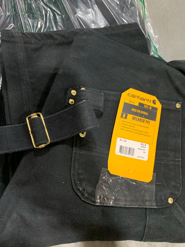 Photo 1 of Carhartt Men'sRelaxed Fit Duck Bib Overall Black,L30-W36
