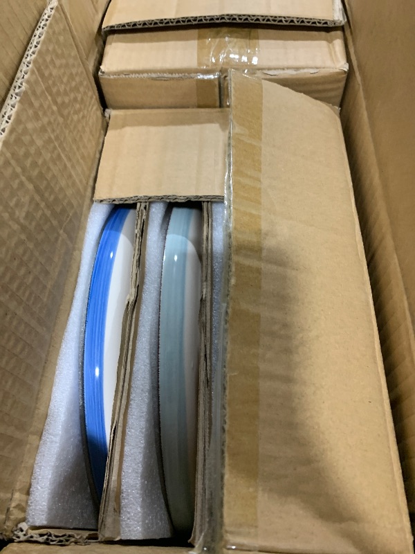 Photo 1 of vancasso Bonita Blue Dinnerware Sets, Plates and Bowls Set for 4, 12 Pieces Stoneware Dinnerware Set, Dishwasher and Microwave Safe
