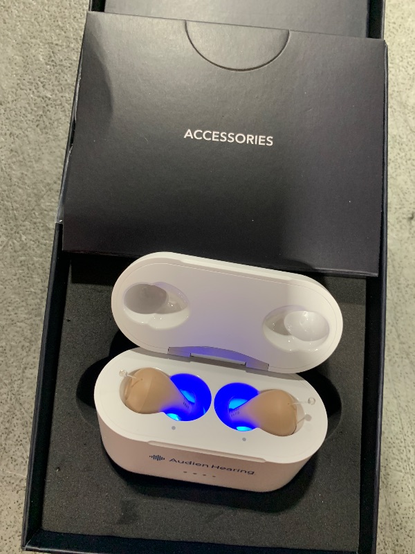 Photo 1 of Audien ATOM PRO 2 Wireless Rechargeable OTC Hearing Aid, Premium Comfort Design and Nearly Invisible