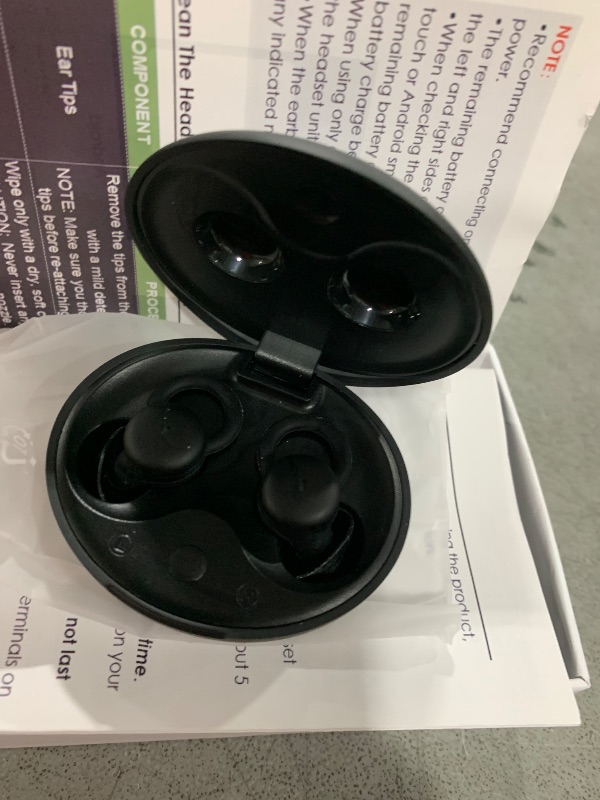 Photo 1 of Smallest Invisible Sleep Earbuds Comfortable Noise Blocking Wireless Headphones for Sleeping Bluetooth Flat Ear Buds for Side Sleepers,Tiny Hidden Sleep Buds for Work Sports (Black)