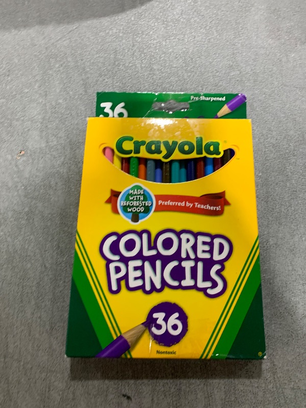 Photo 1 of Crayola Colored Pencils (36ct), Kids Pencil Set, Back to School Essentials, Must Have Classroom Supplies for Kids, Pre-Sharpened Coloring Book Pencils, 3+