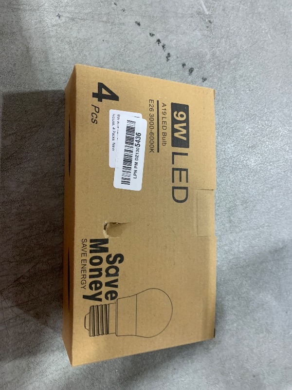 Photo 1 of 9W A19 Remote Controlled LED Light Bulbs, 3000K/4500K/6000K Dimmable LED Bulbs, 60W Equivalent Light Bulbs, 1H Timer, Memory Function, E26 Base, 25000hrs, 900LM Brightest Bulbs for House, 4 Packs
