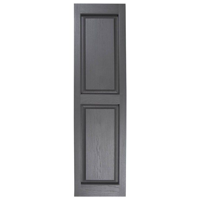 Photo 1 of 14.5-in W x 58.5-in H Granite Raised Panel Vinyl Exterior Shutters