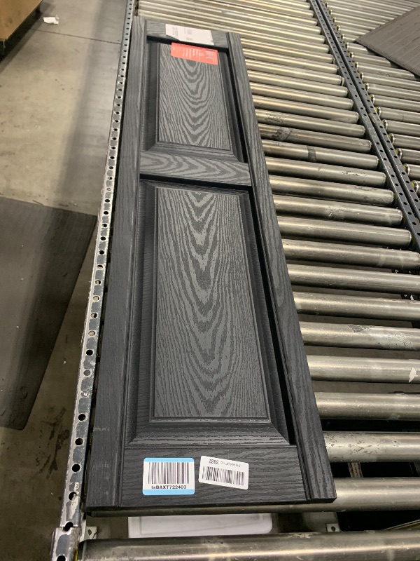 Photo 1 of 14.5-in W x 58.5-in H Granite Raised Panel Vinyl Exterior Shutters