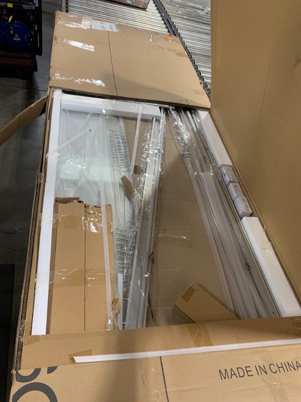 Photo 1 of Sunrosa Shower Door 48"×76", Double Sliding Shower Door, Frameless Shower Door with Tempered Glass