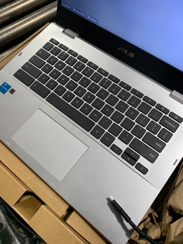 Photo 1 of (PASSWORD LOCKED) ASUS Chromebook CX1, 14" FHD, Intel® Celeron N4500 Processor, 64GB Storage, 4GB RAM