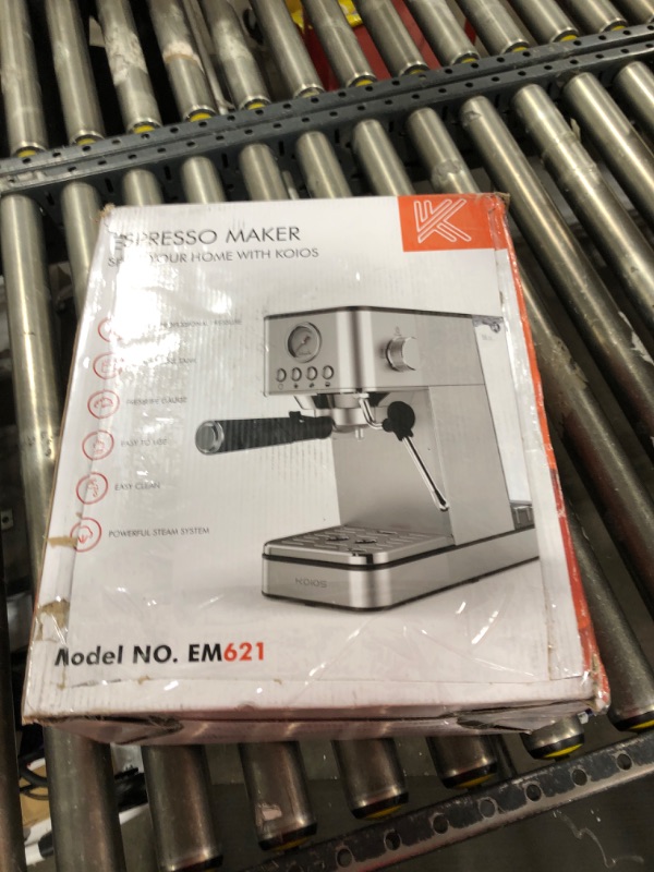 Photo 1 of KOIOS Espresso Machines, Upgraded 1200W Espresso Maker with Foaming Steam Wand, 20 Bar Semi-Automatic Steam Espresso Coffee Maker for home, Cappuccino & Latte Machine with 58oz Removable Water Tank