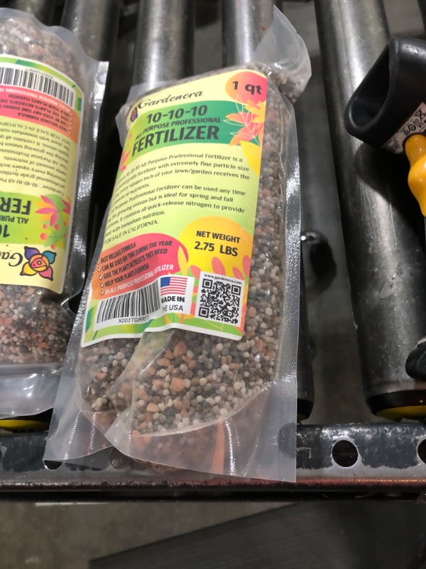 Photo 1 of Premium 10-10-10 All-Purpose Soil Fertilizer by Gardenera - Ideal for Flowers, Plants, Vegetables, Fruit Trees and Lawns - 1 Quart